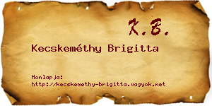 Kecskeméthy Brigitta névjegykártya