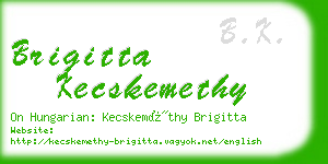brigitta kecskemethy business card